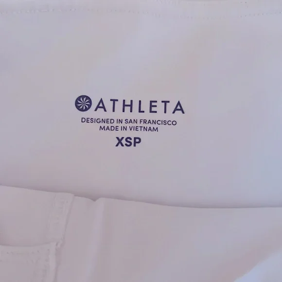 Athleta White Workout Pants With Sheer Bottom Design- Size XSP - Activewear - Picture 6 of 6